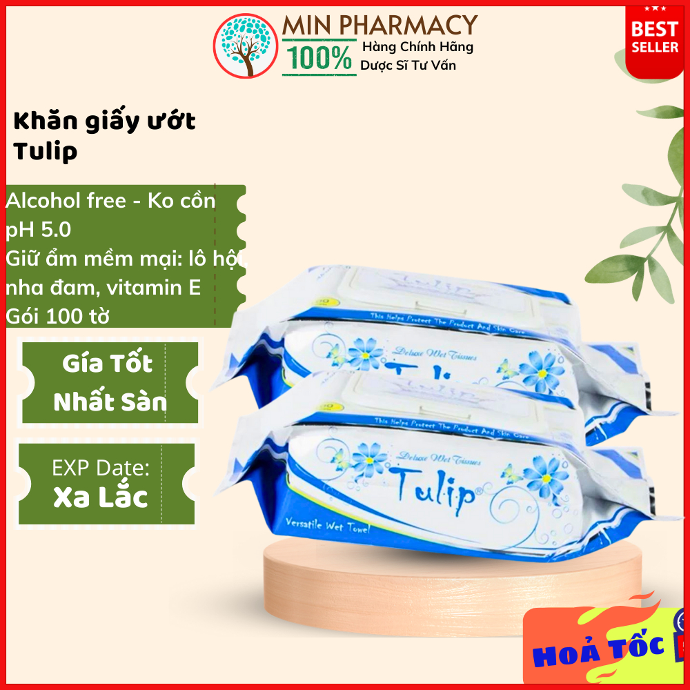 Khăn giấy ướt Tulip Gói 100 tờ - Image 3