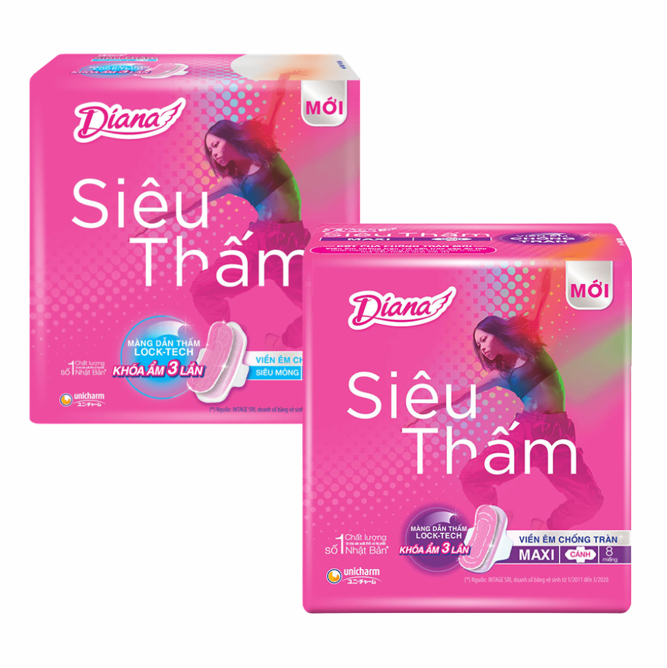 Băng Vệ Sinh DIANA Siêu Thấm lưới