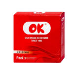 COMBO 3 HỘP Bao cao su OK đủ mùi hương (OK dâu, bạc hà, truyền thống, socola) 49 ± 2mm hộp 3 cái Truyền thống Origina