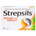 Kẹo Strepsils Orange vitamin C (hộp 24 viên)