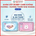 Khăn Ướt Bobby Care Gói 100 Tờ - Có Hương Hồng
