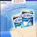 Khẩu trang UNICHARM 3D Mask ngăn virus (High Block) Gói 5 miếng
