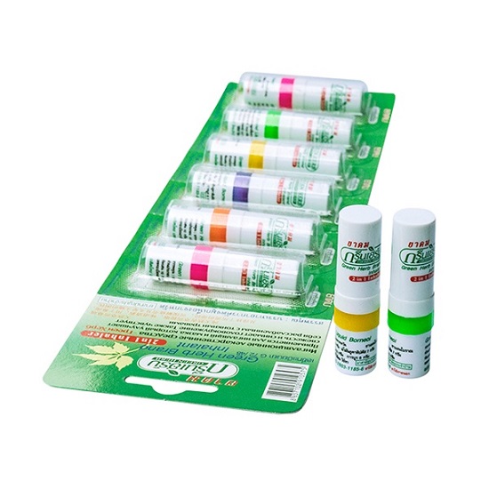 Ống hít thông mũi Thái Lan màu xanh GREEN HERB - Lốc 6 ống - Image 2