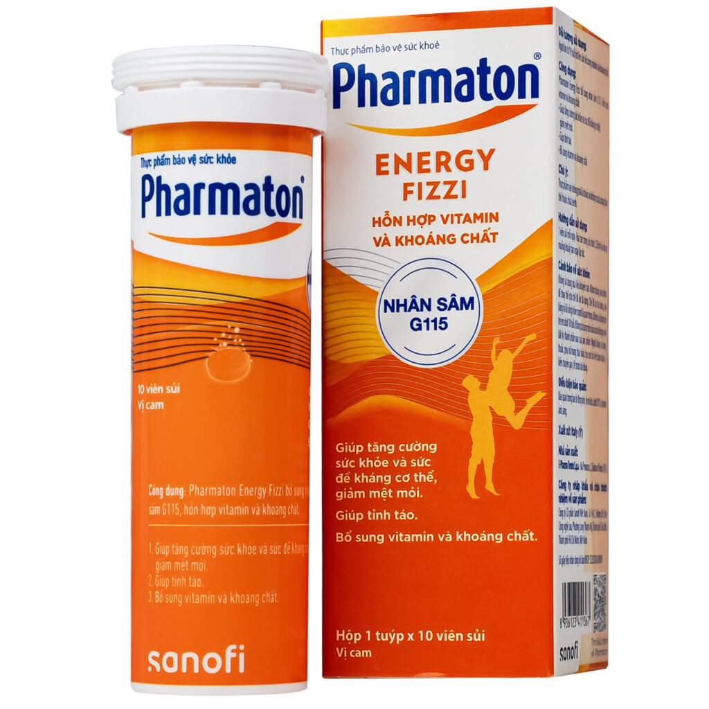 Thực Phẩm Bảo Vệ Sức Khỏe Pharmaton Energy Fizzi – Tuýp 10 Viên Sủi